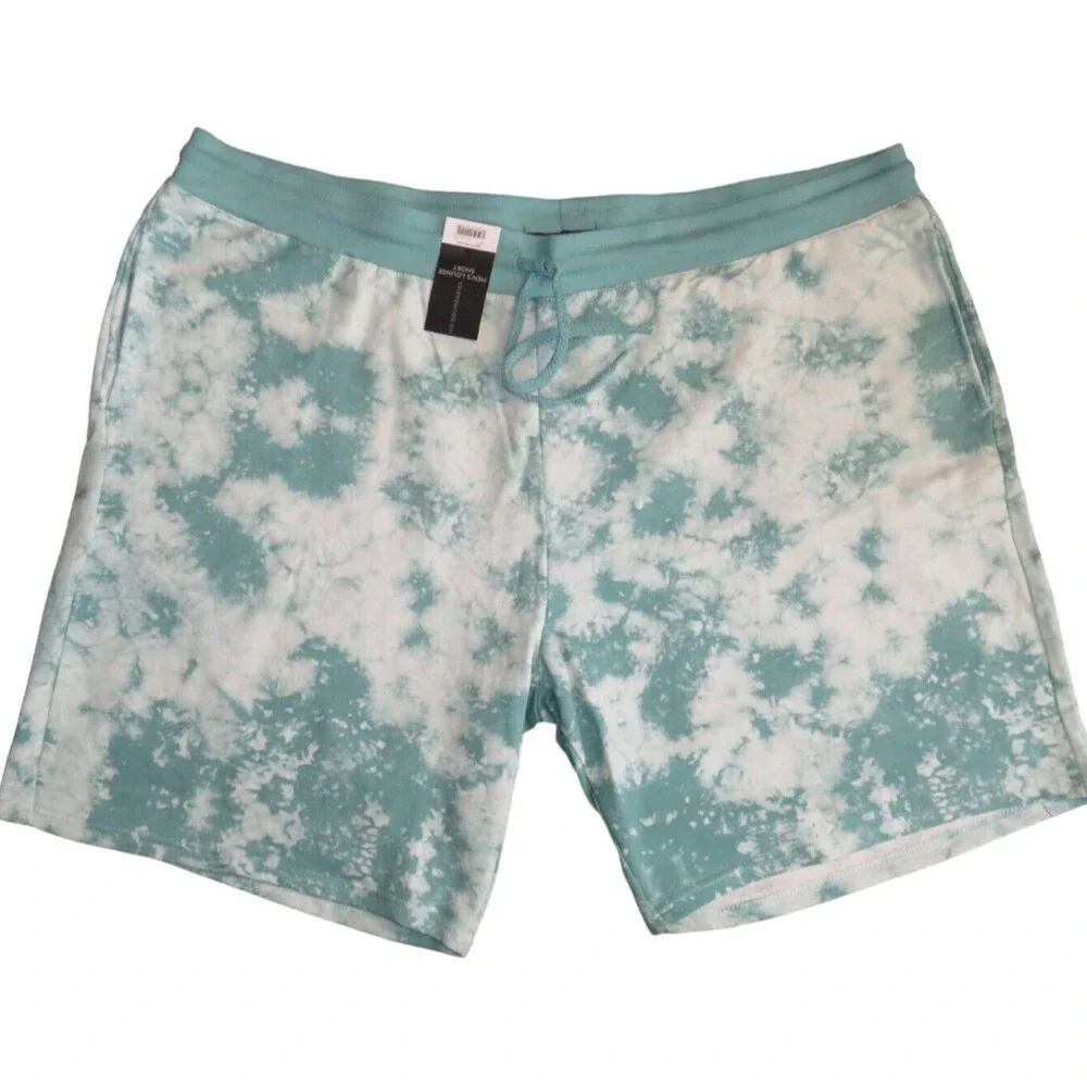 Men's Aqua Tie Dye Lounge Shorts Size 2XL